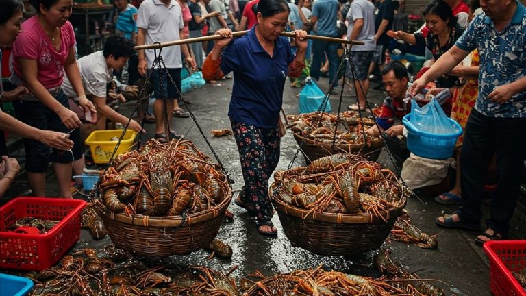 Delicious Lobster Seafood Local Dishes In Southeast Asia Street Foods Collection 2025
