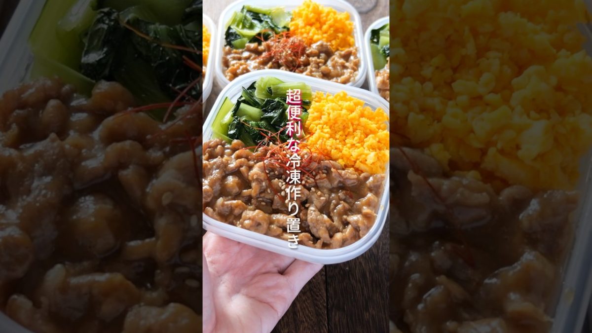 【１食１６０円！５日分まとめて冷凍作り置き】冷凍「ルーロー飯／魯肉飯弁当」の作り方 #shorts #料理 #簡単レシピ