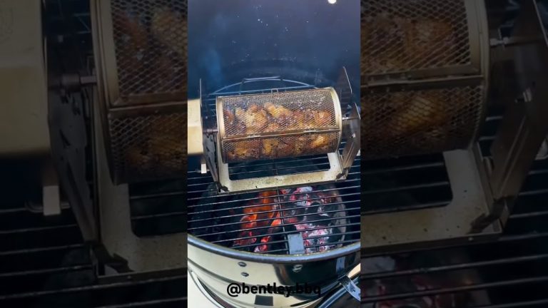 www.rotoq360.com – non-electric rotisserie #chicken #wings #easy #grill @bentley.bbq