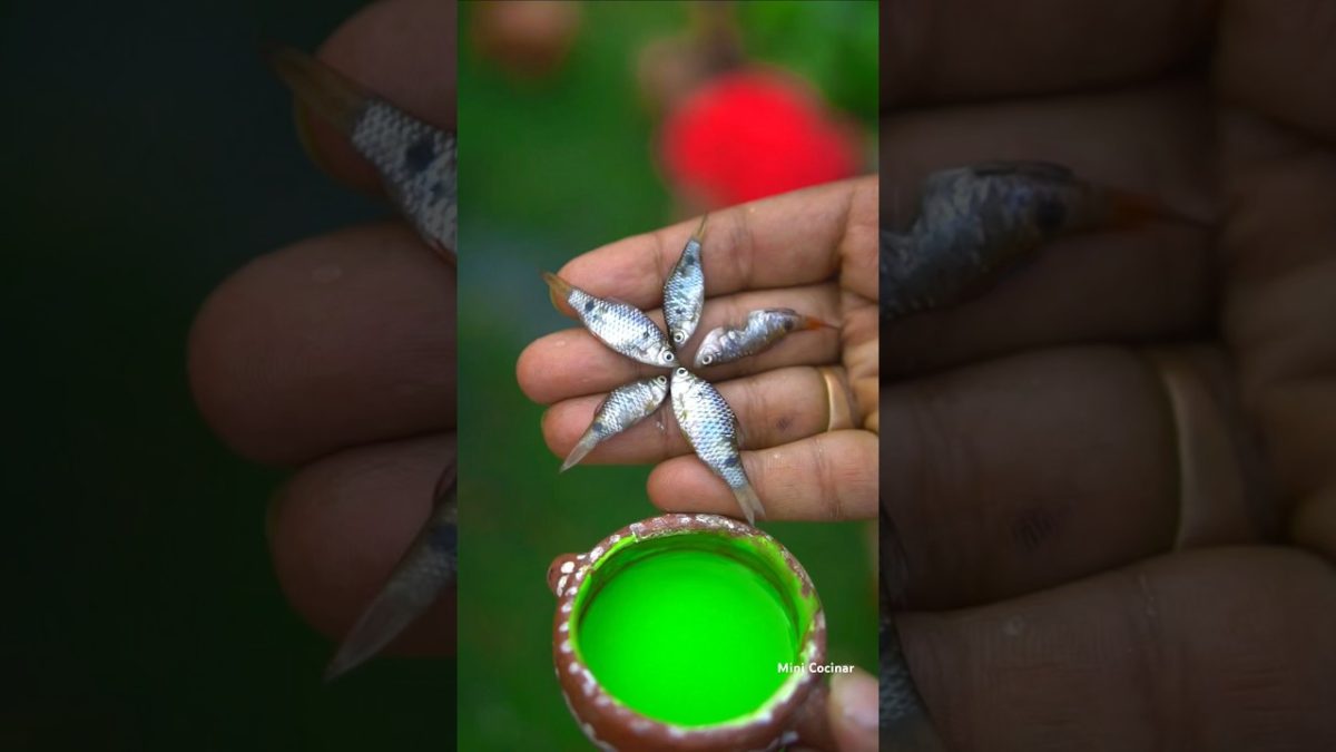 Tiny Mini Fish Recipe🐠😋#shortsvideo #youtubeshorts #minicocinar