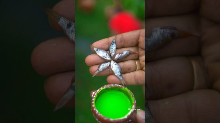 Tiny Mini Fish Recipe🐠😋#shortsvideo #youtubeshorts #minicocinar