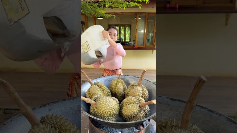 How to cook durian fruit with fish recipe #shorts #shortvideo #cooking #food #recipe