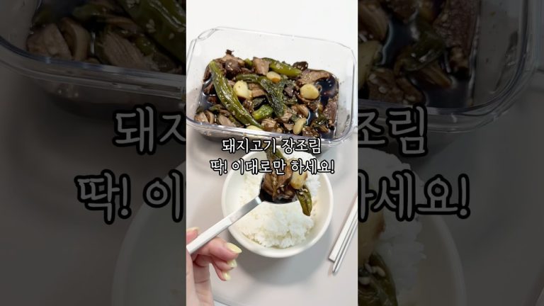 돼지고기 장조림 딱! 이대로만 하세요!