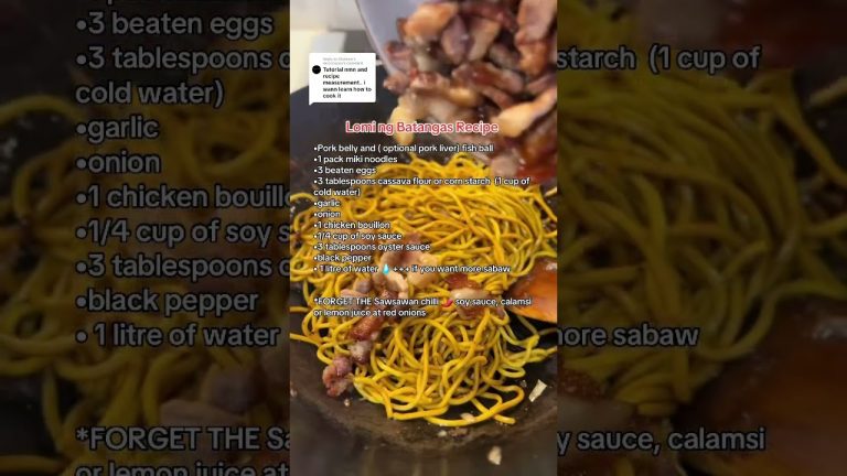 LOMI BATANGAS RECIPE #music