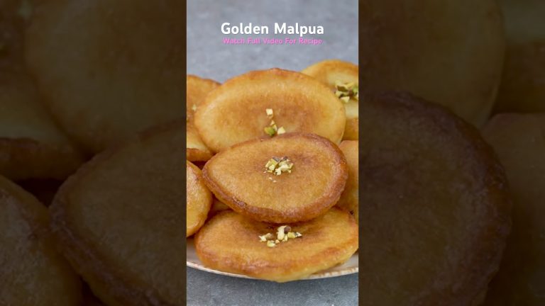 Golden Malpua Recipe | Soft, Juicy Malpua Recipe #malpuarecipe #sweetrecipes #easydessert