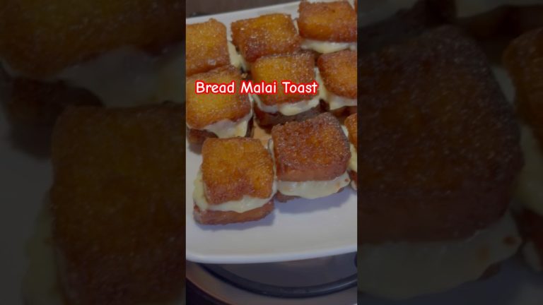 Bread Malai Toast #shorts #youtubeshorts #short #shortvideo #breadrecipe #bread #cooking #dessert