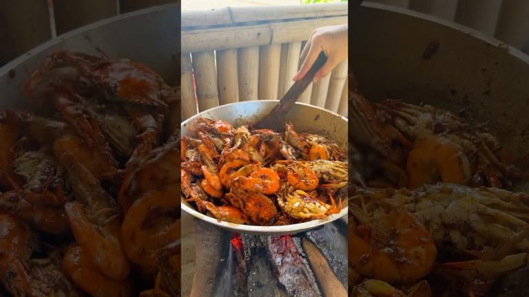 Buttered Shrimp and Crab 🍤🦀 #shorts #buhayprobinsya #kusinela