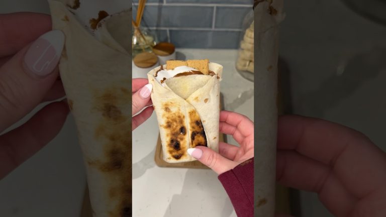 viral nutella tortilla smores recipe 🍫🔥 #easydessert #easyrecipe #shorts #viralrecipe #smores