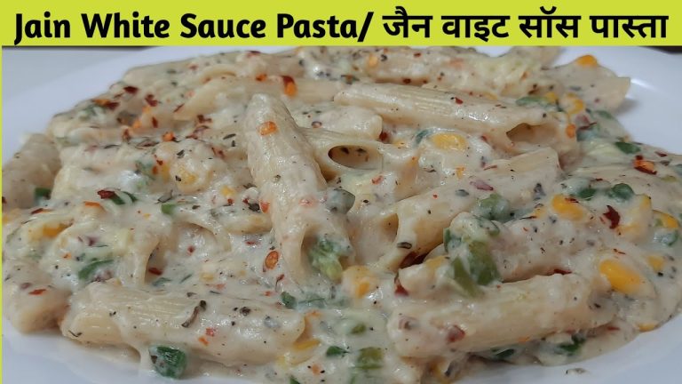 Pasta in White Sauce | Jain White Sauce Pasta | Indian Style white sauce pasta Recipe