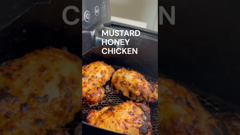 Mustard honey chicken thighs. #chicken #chickenrecipe #easyrecipe #airfryer #lunch #brunch #dinner