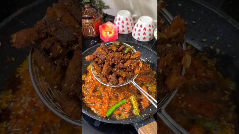 🍯 Honey chilly beef dry fry 🥩 #shorts #beef
