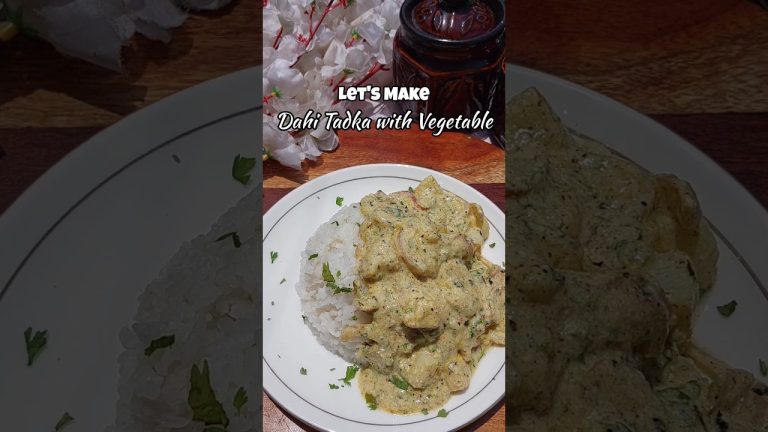 Dahi Tadka with vegetable 😍 #dahitadka #recipe #easyrecipe #cooking #foodiefromgwalior