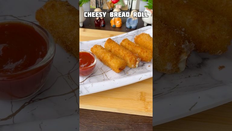 Cheesy bread roll recipe #shorts #recipe #snacks #bread #potato #cheese #viral #trending #shortsfeed