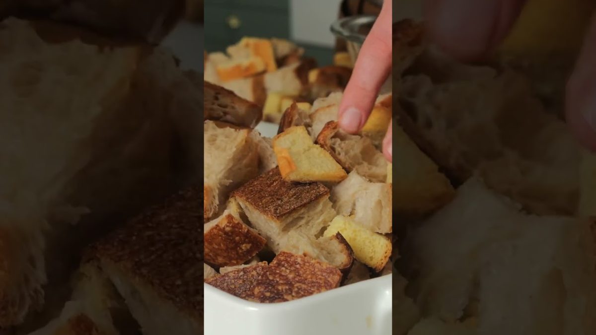 Try out this recipe for Nutella Bread Pudding! Recipe link in description 🔗💻