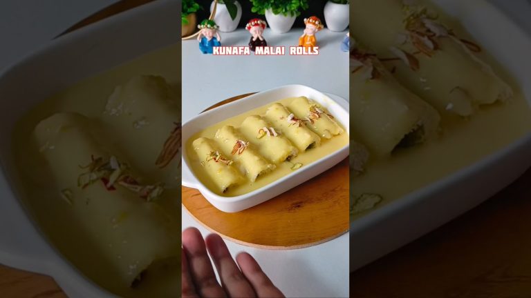 Kunafa Malai Rolls😍😋 #shorts #ytshorts #trending #viral #easy #recipe #shortsfeed #reels #cooking