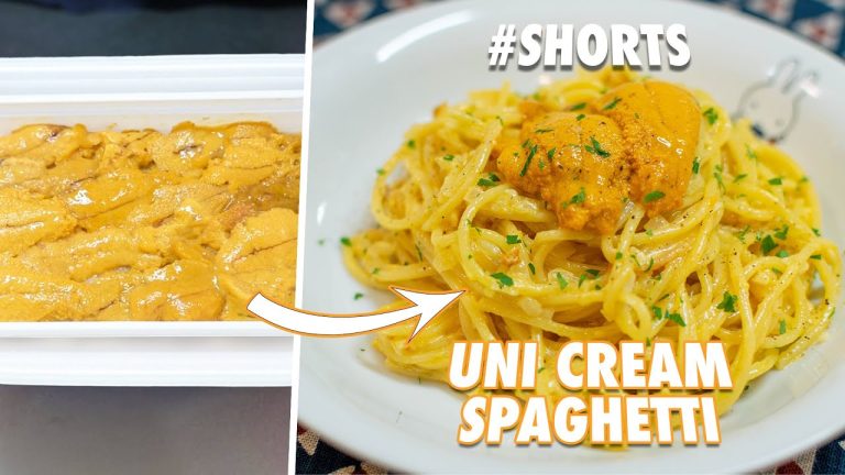 Easy & Luxurious Uni Cream Spaghetti (Sea Urchin Pasta) #Shorts