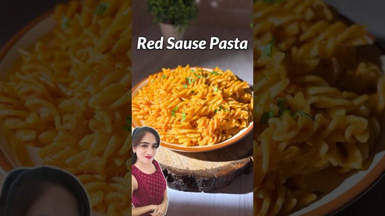 Trending Red Sause Pasta Recipe #pasta #recipe #trending #shorts