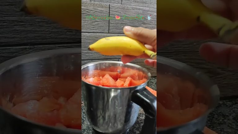 🍉Kids favourite watermelon smoothie 🥤 #food #kidsbreakfastrecipe #smoothie #watermelon #shorts