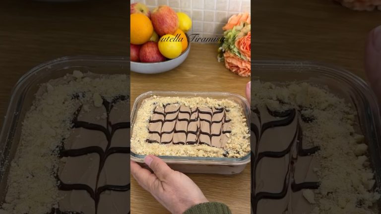 Nutella Tiramisu in 1 Minute! #dessertrecipes #tiramisu #easyrecipe #easydessert #nobakerecipe