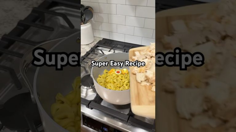 Super Easy Recipe- Baked Chicken Tortellini #easydinner #pastarecipe #familydinner