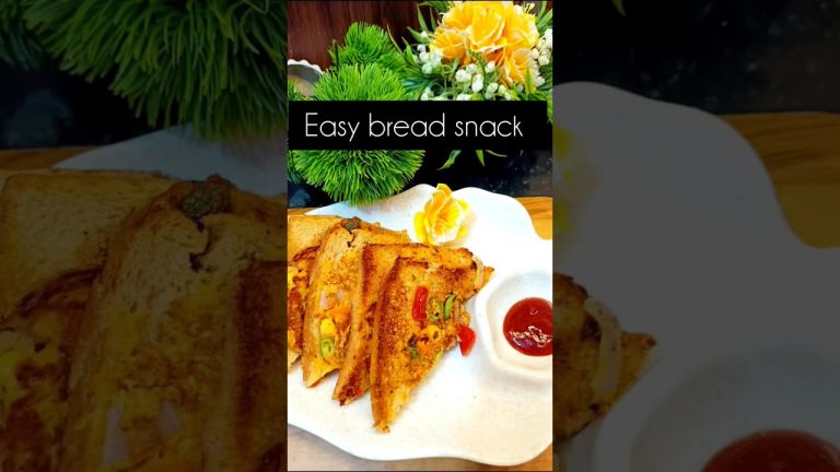 easy snacks to make at home | bread snack recipe #shorts #recipe #bread #trending #shortsfeed