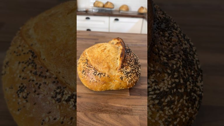 Scoring and baking Sourdough bread #shorts