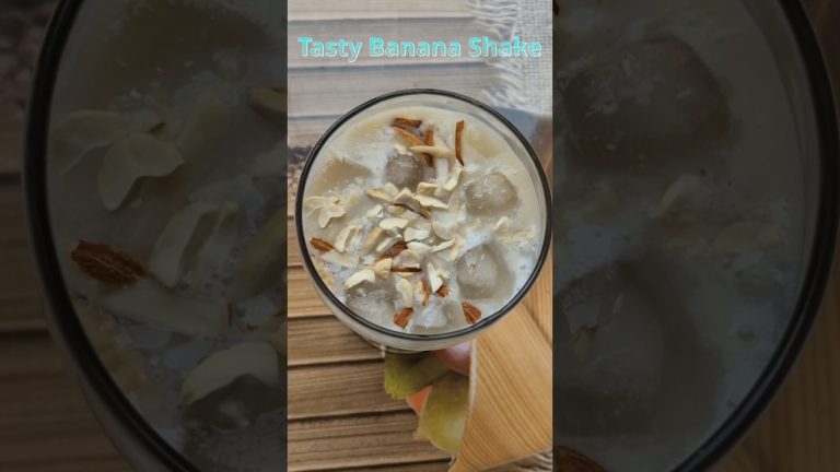 Creamy Banana Shake in 60 Secs! #BananaShake #HealthyDrink