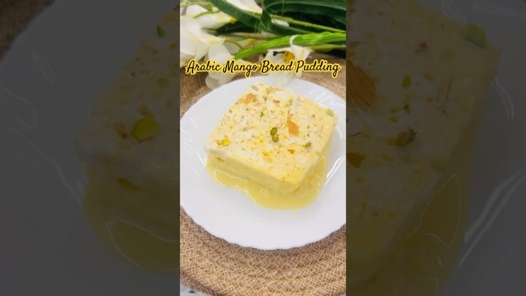 Mango custard bread pudding – the tastiest dessert 😋😇 #youtube #shorts #trending #dessert #recipe