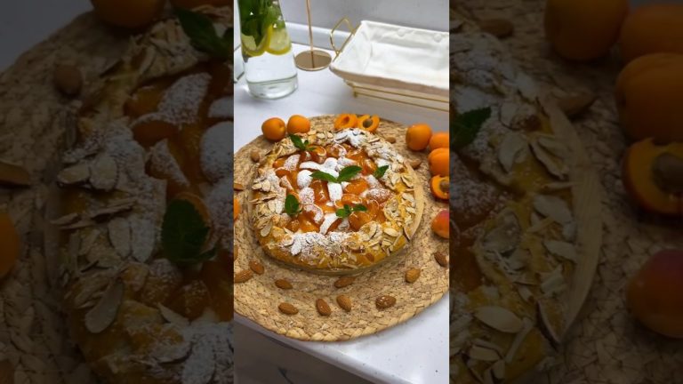 Apricot Galette with Philadelphia #dessert #recipes #chocolate #asmr #apricotdessert #apricot