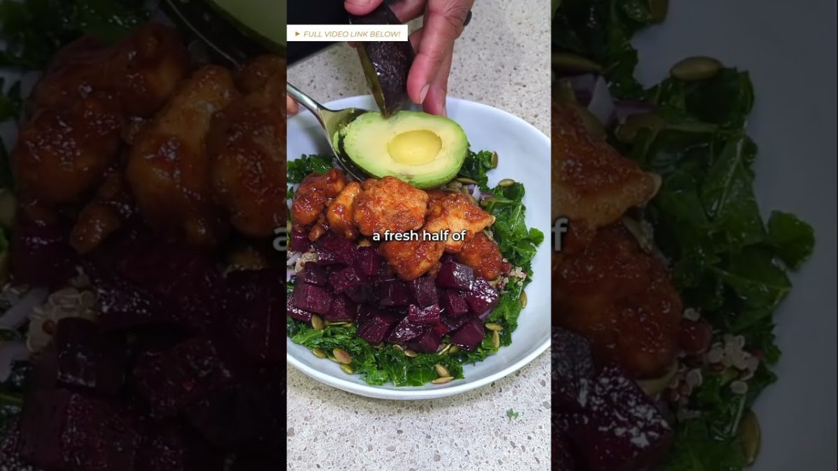 Amazing BBQ TOFU Salad Bowl! 🤯 #tofurecipes