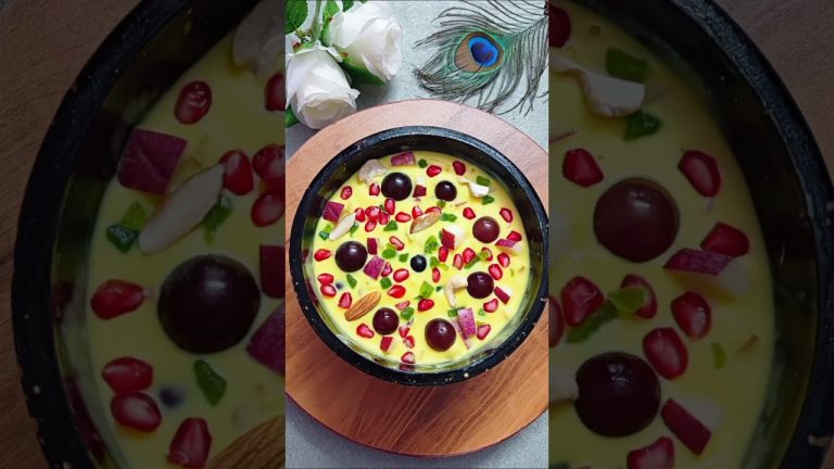 Delicious fruit custard recipe | Fruit dessert | Custard fruit salad#trending #shortsfeed #viral