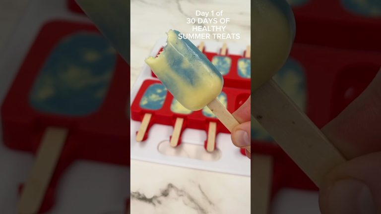 💛🩵 Tropical Smoothie Popsicles | Day 1 of Healthy Summer Treats #summeronshorts