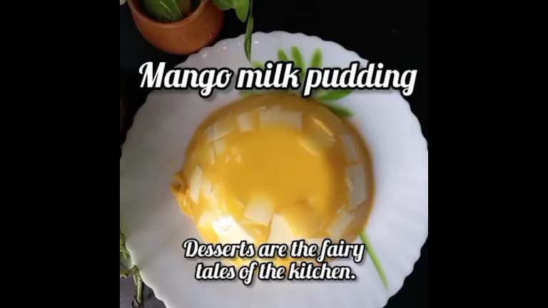 Mango Milk pudding #youtubeshorts #recipe #food #shorts #pudding #dessert #mangodessert #short
