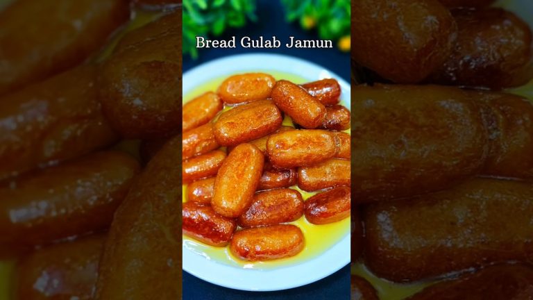 Instant Bread Gulab Jamun ! #shorts #asmrcooking #breadgulabjamun #bread #sweet #recipe