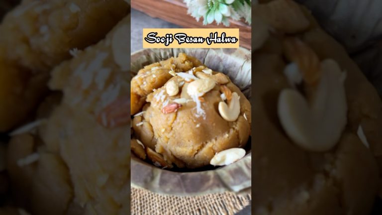 10 मिनट मेंBesan Sooji Halwa #shorts #recipe #homecuisine #food #besansoojihalwa #cooking #sweet