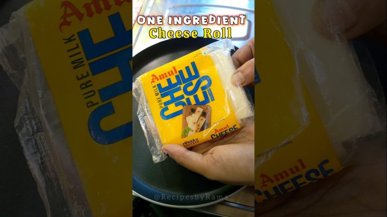 Viral One Ingredient Cheese Roll #shorts #cheeseroll #cheese #viralrecipe