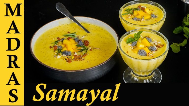 Creamy Mango Sago Dessert Recipe in Tamil | Summer Recipes in Tamil