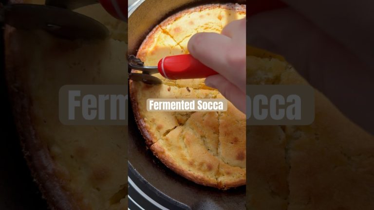 Fermented Sourdough Socca (recipe in description)