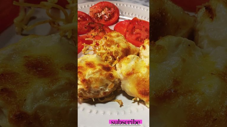 4 Ingredient Chicken Alfredo Baked Nests @JackiesTable