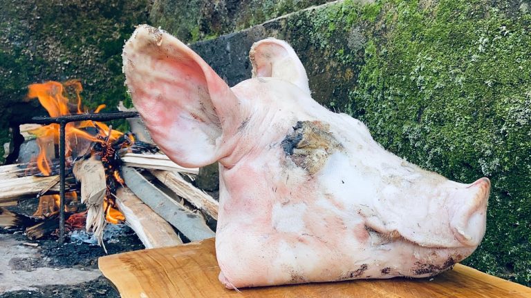 Best Way Cooking Pig Head Meat Recipe / Cooking Pork Belly Recipe