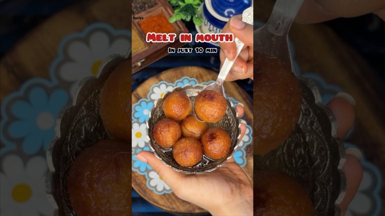 Instant easy Bread Gulab jamun.. #shorts #easyrecipe #breadgulabjamun #recipe