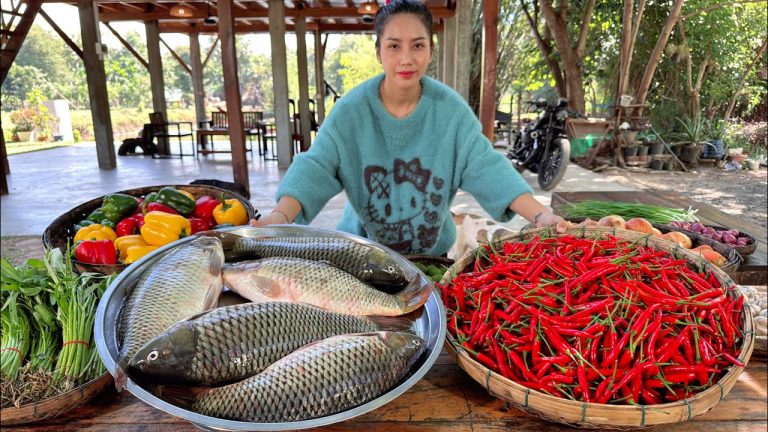 How to cook fish crispy with chili recipe in my countryside recipe – Amazing cooking