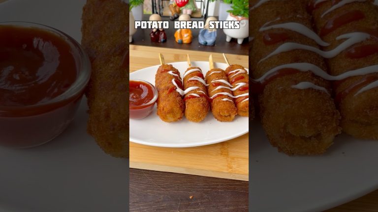 Crispy potato bread sticks recipe #shorts #recipe #snack #potato #bread #trending #viral #shortsfeed