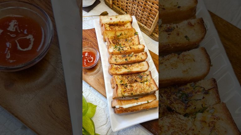 Easiest Cheese Garlic Bread Recipe 😍 #shorts #trending #viralvideo #snacks #garlicbread