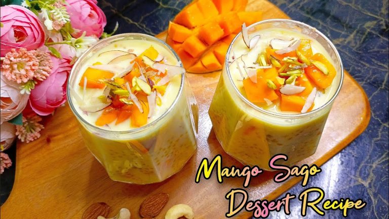 Mango Sago Dessert Recipe | Refreshing Summer Drink | Mango Sago Drink Recipe | Mango Dessert Recipe