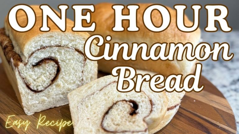 1 Hour Cinnamon Bread | Easy Homemade Cinnamon Swirl Bread Recipe – Stand Mixer – Ready in One Hour!