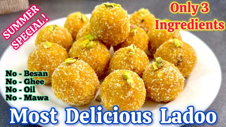 No Besan, No Ghee, No Mawa –3 Ingredients Most Delicious Ladoo | Summer Special Perfect Ladoo Recipe