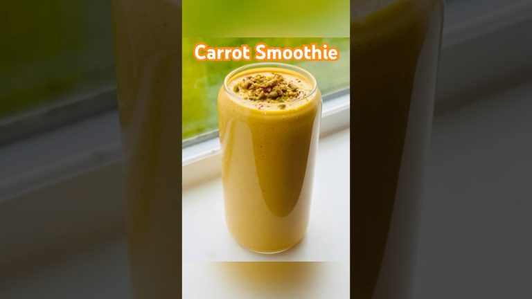 Carrot Smoothie Recipe #shorts #youtubeshorts #smoothie #carrotsmoothie #viral #shortfeed #recipe