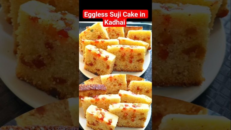 Bakery Style Suji Cake in Kadhai | Eggless cake