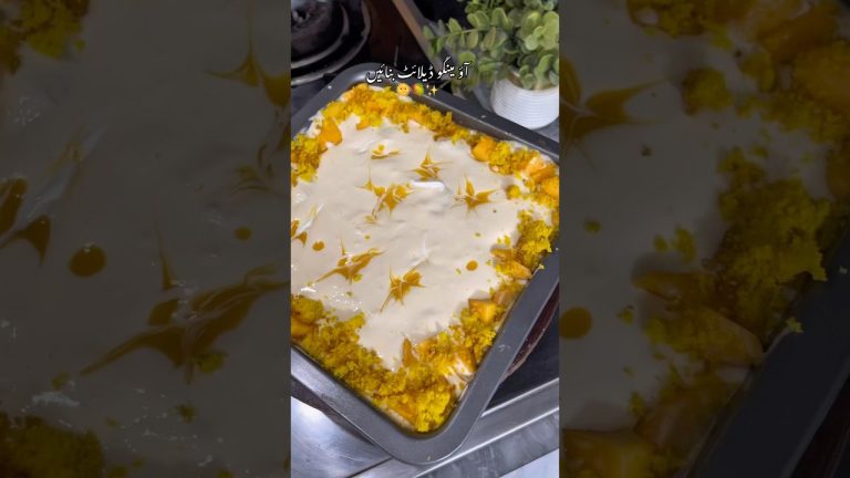 Very easy Mango delight recipe🥭#shorts #mangodessert #easyrecipe